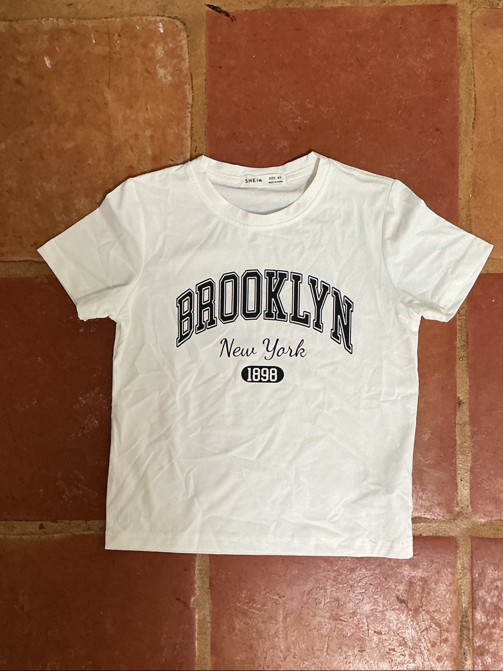 SHEIN White Kids' Brooklyn New York Graphic Tee